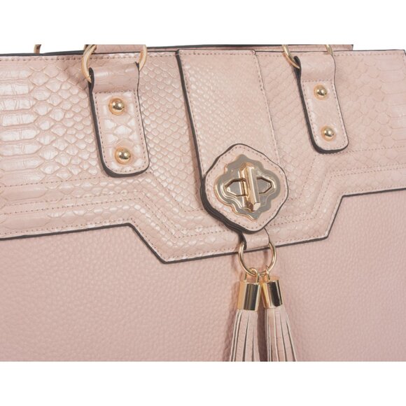 PRAGUE PINK ROLLING LAPTOP TOTE BRIEFCASE BAG - Picture 2 of 6